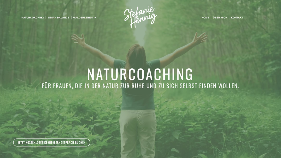 Website-Design für Stefanie Hennig Naturcoaching Düsseldorf – Coaching für Frauen in der Natur